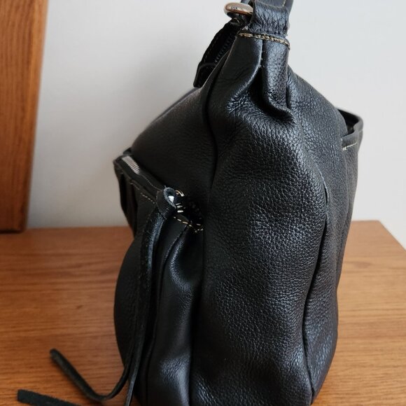 AIMEE KESTENBERG BLACK GENUE PEBBLED LEATHER  HANDBAG - Picture 6 of 14